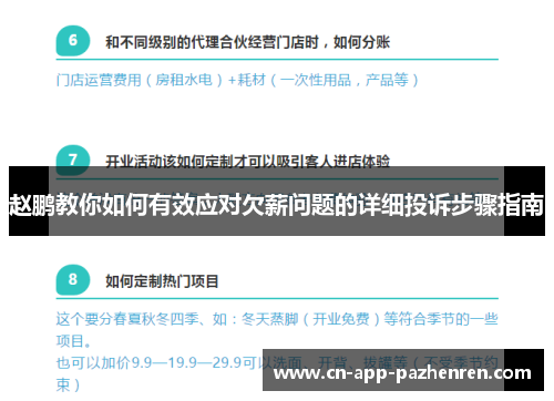 赵鹏教你如何有效应对欠薪问题的详细投诉步骤指南
